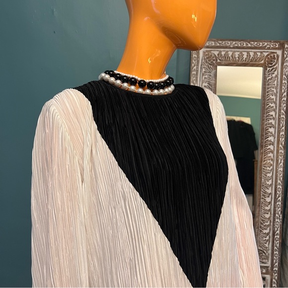 HAL FERMAN Crinkle Pleated Midi Dress Plus Size - Picture 4 of 12